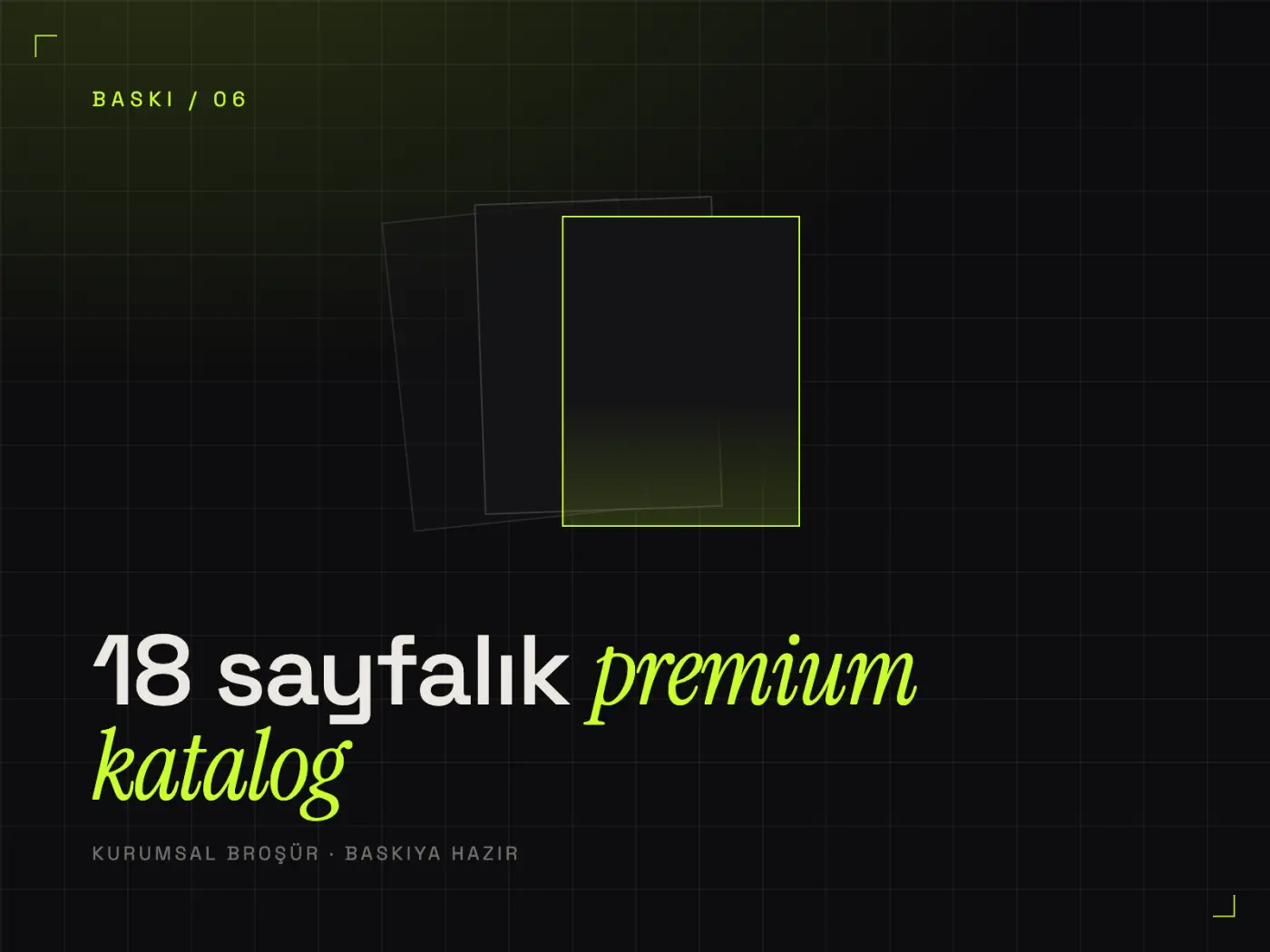 18-page premium catalogue
