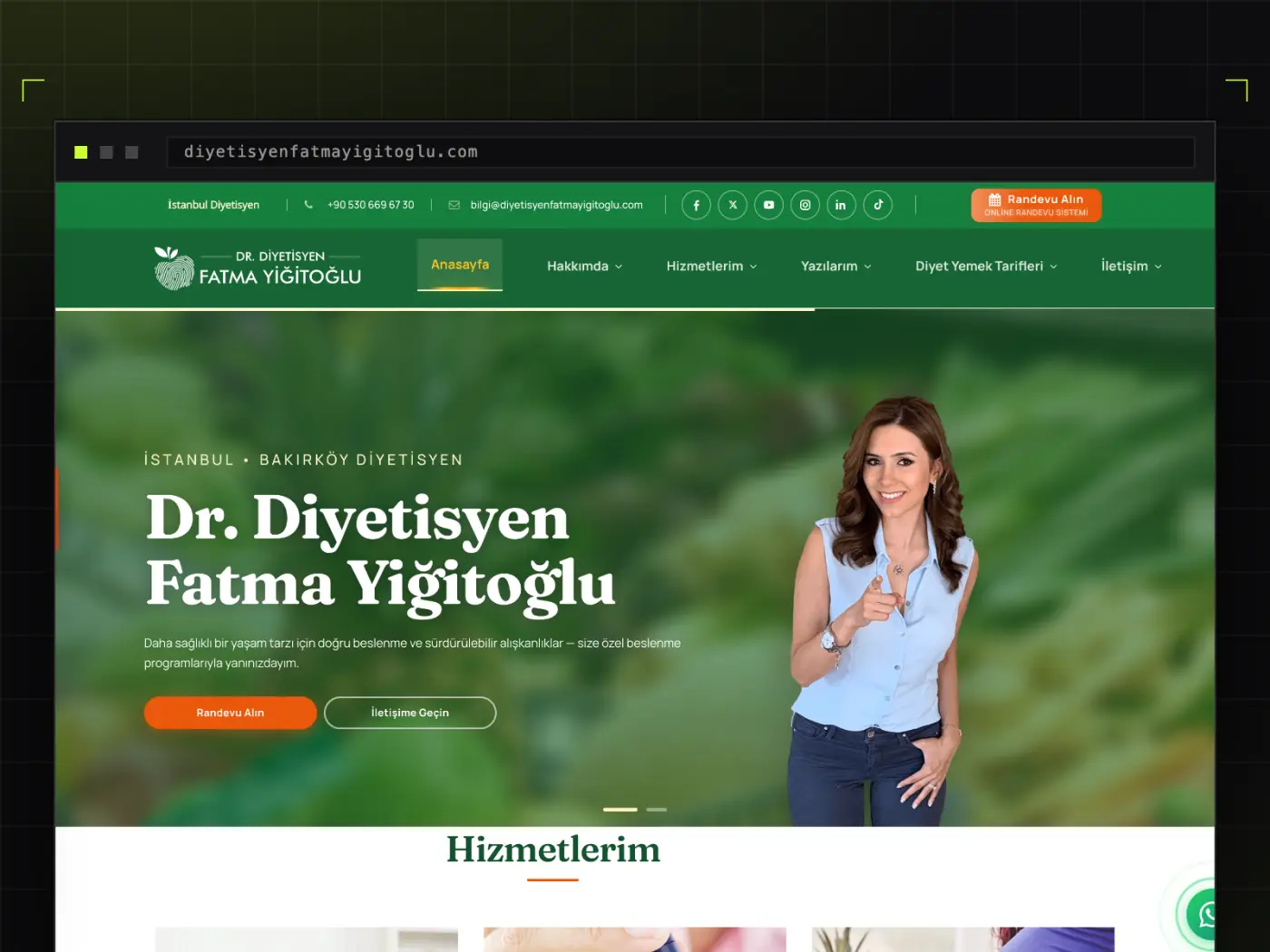 Health and nutrition brand website